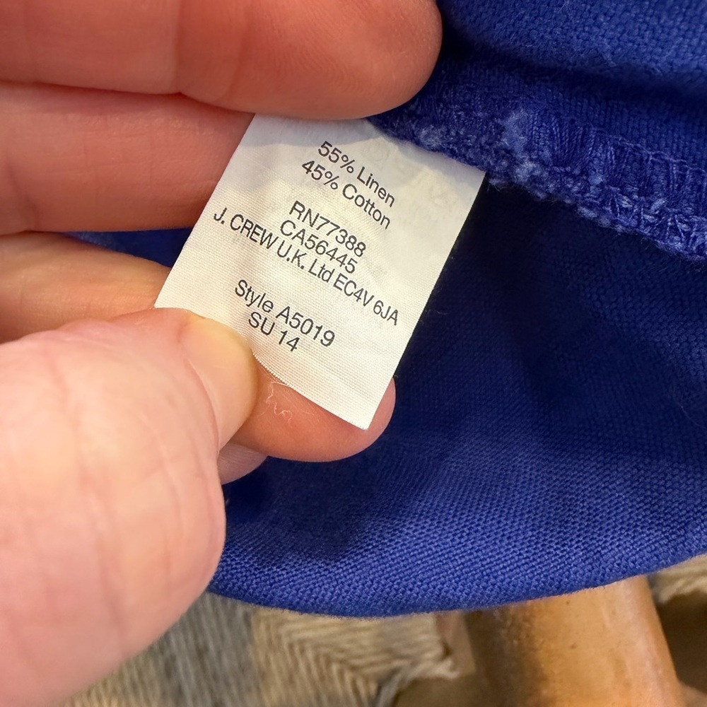 J. Crew Colorblock Anorak Utility Linen/Cotton Cargo Jacket 2014/ XSM - Picture 12 of 13